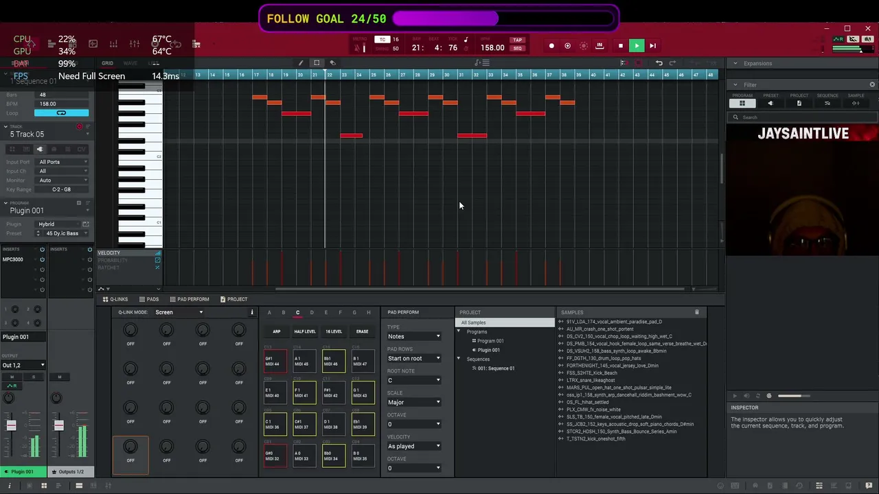 Creative Night — MPC Production Stream 🖤