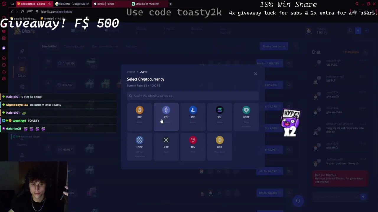 W Speed - BLOXFLIP Day 4/30│GIVEAWAYS 10% OF WINS │2X FOR CODE USERS│
