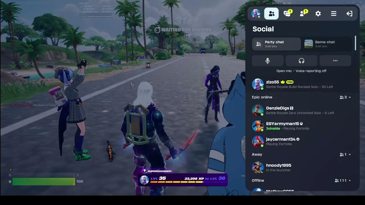 Playing Fortnite with the galaxy skin