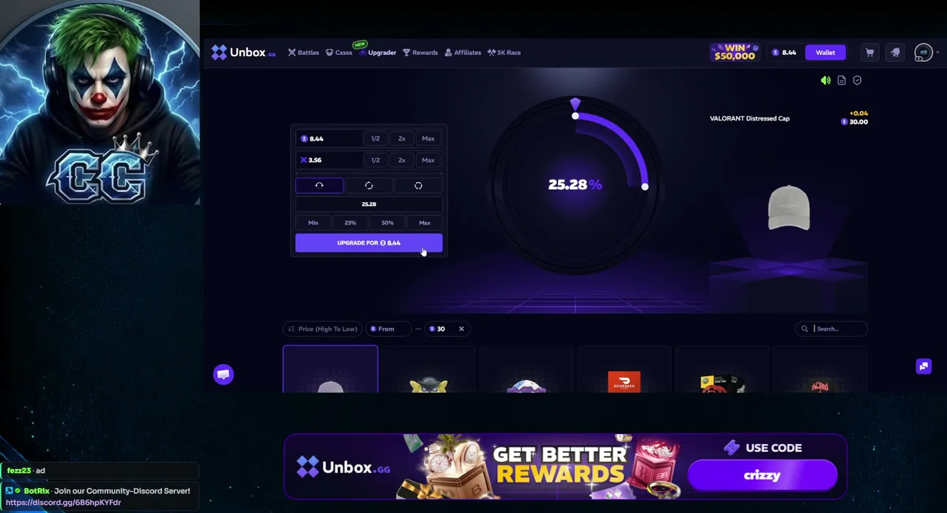 🔥Gambling / Cases : 🏁Leaderboard 🔴 !website 🔴 !discord🔴 !winovo🔴 !unbox.gg 🔴 !clashgg 🔴 !skinrave ✅Code: CRIZZYCROSS