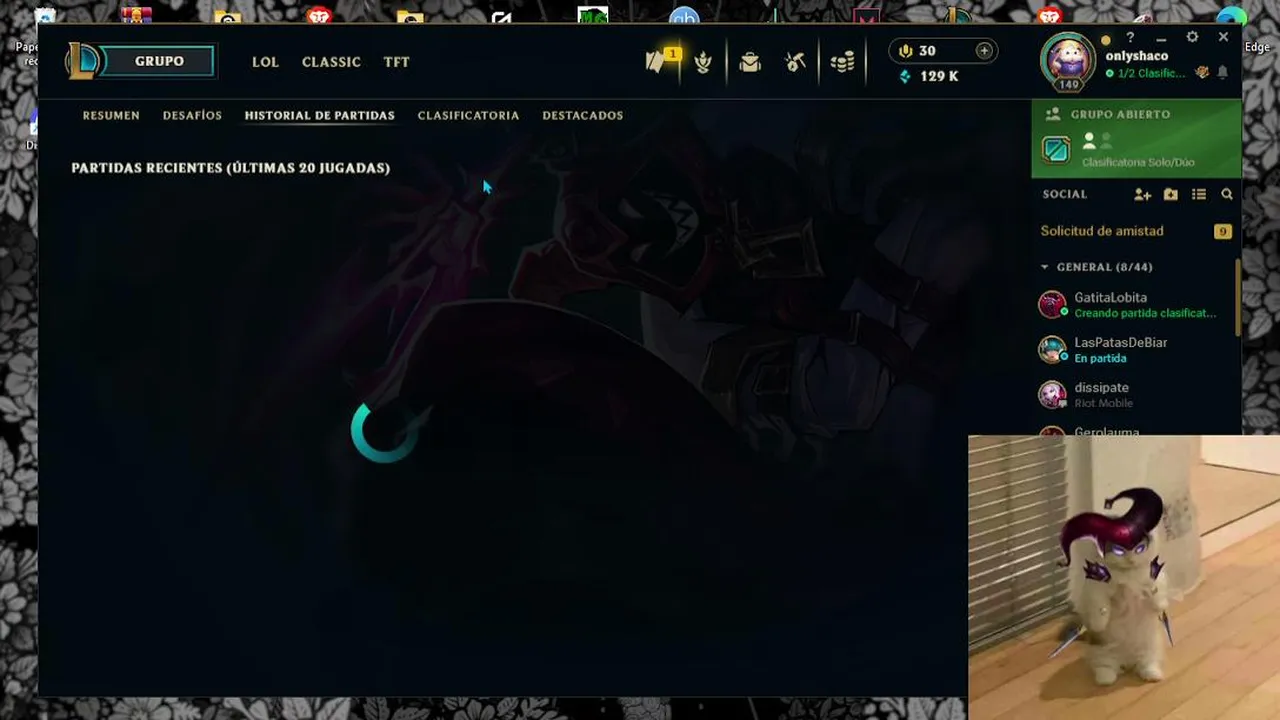 Jugando SoloQ llegando a platino!