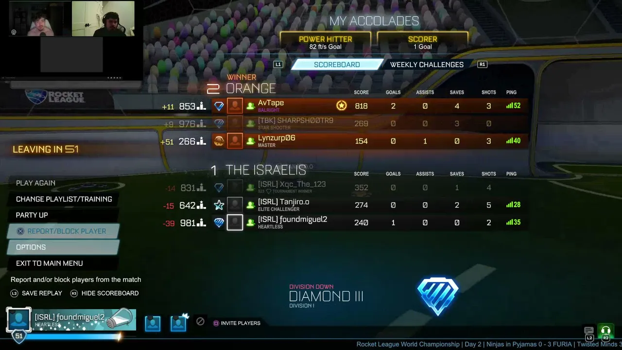 playing rocket legue,with a special guest tn...