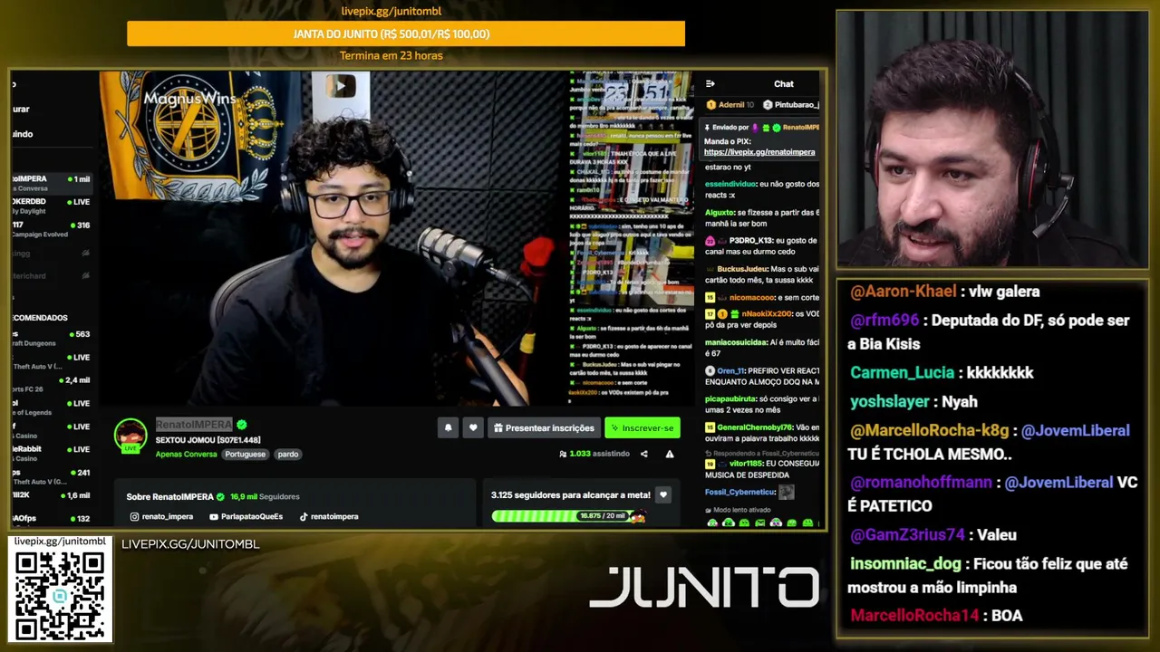 LIVE TECNOTENENTISTA DIÁRIA | !pix !discord