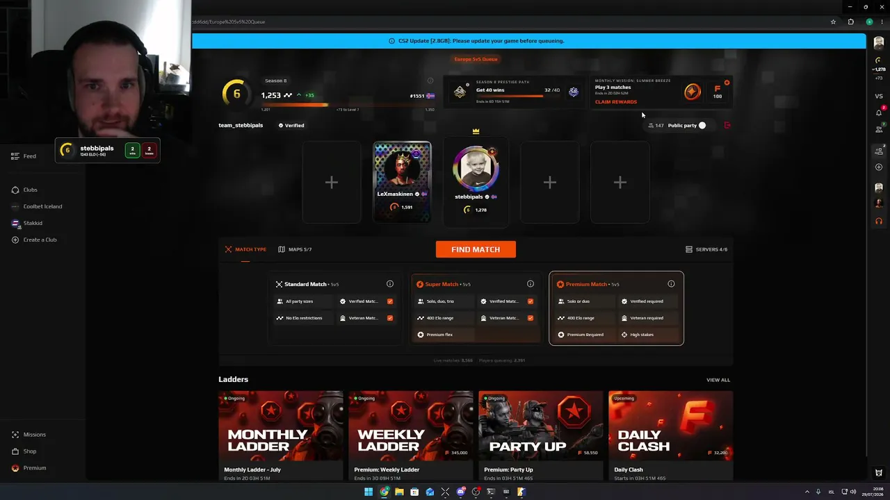 6 DAGA FRÍ BÚIÐ — FACEIT GRIND BYRJAR NÚNA