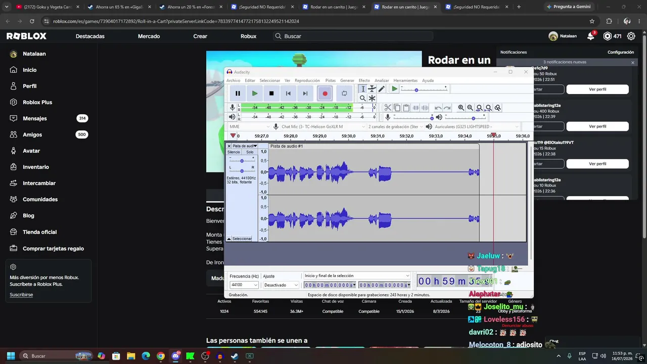stream privado, solo entras con invitacion.
