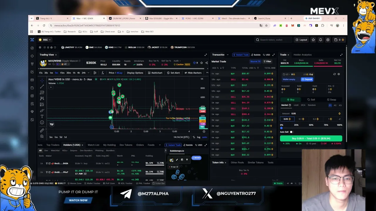 🚨1000 days livestream trading memecoin