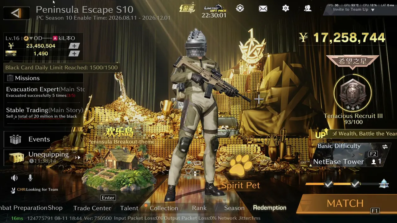 KnivesOut ..no skill pure luck..newbie...day 34..Eternal General 65Star..please follow my stream..thanks :D