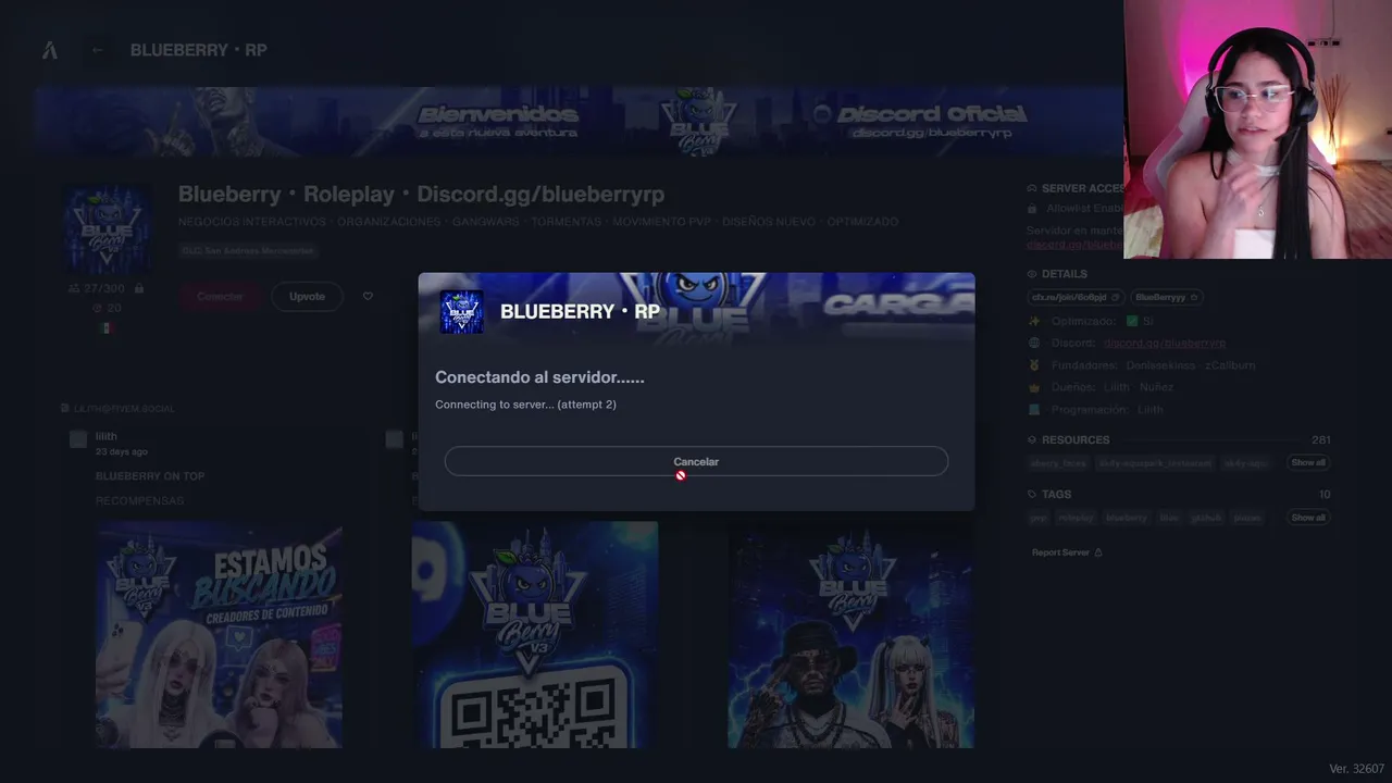 Hoy en Blueberry´s Inferno❗redes ❗discord || RR: @Kathsitaa