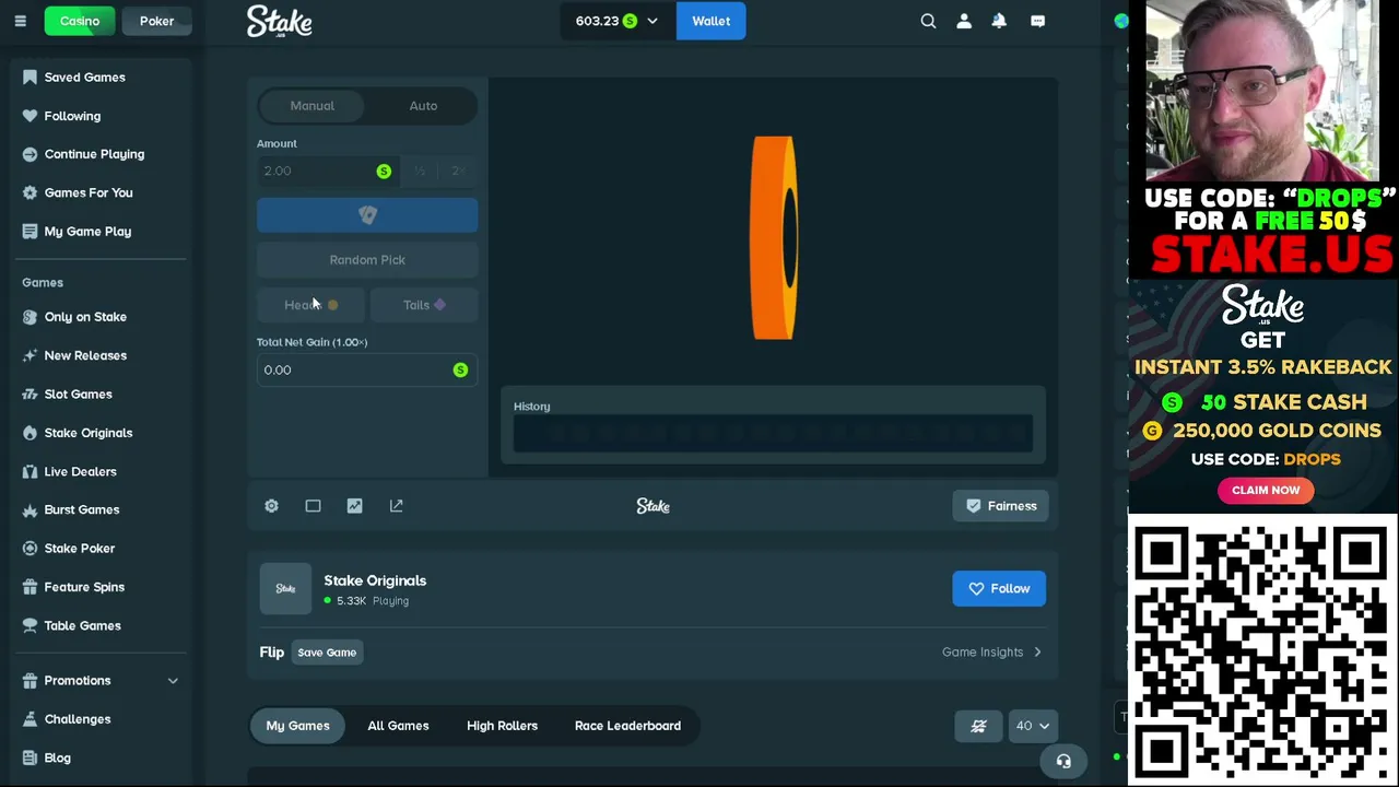 1000 RAW balance, 5000 MONTHLY GIVEAWAY. Free 50$ Using code DROPS on STAKE.US