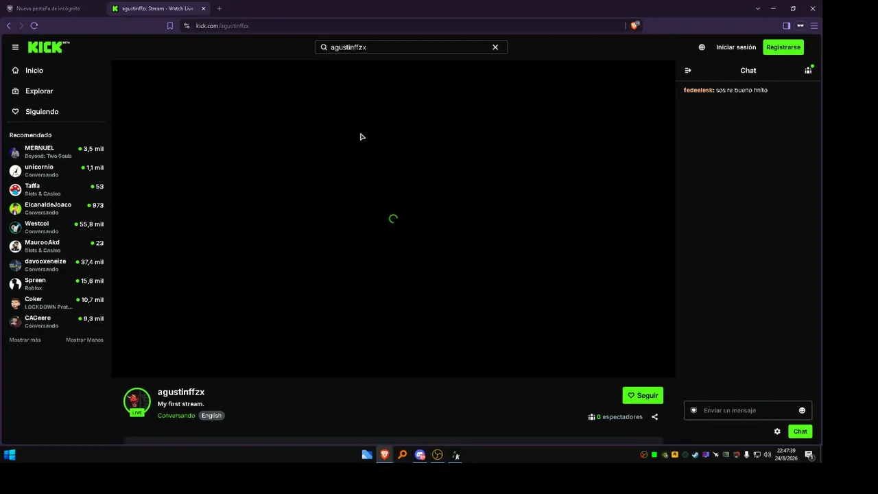 My first stream.