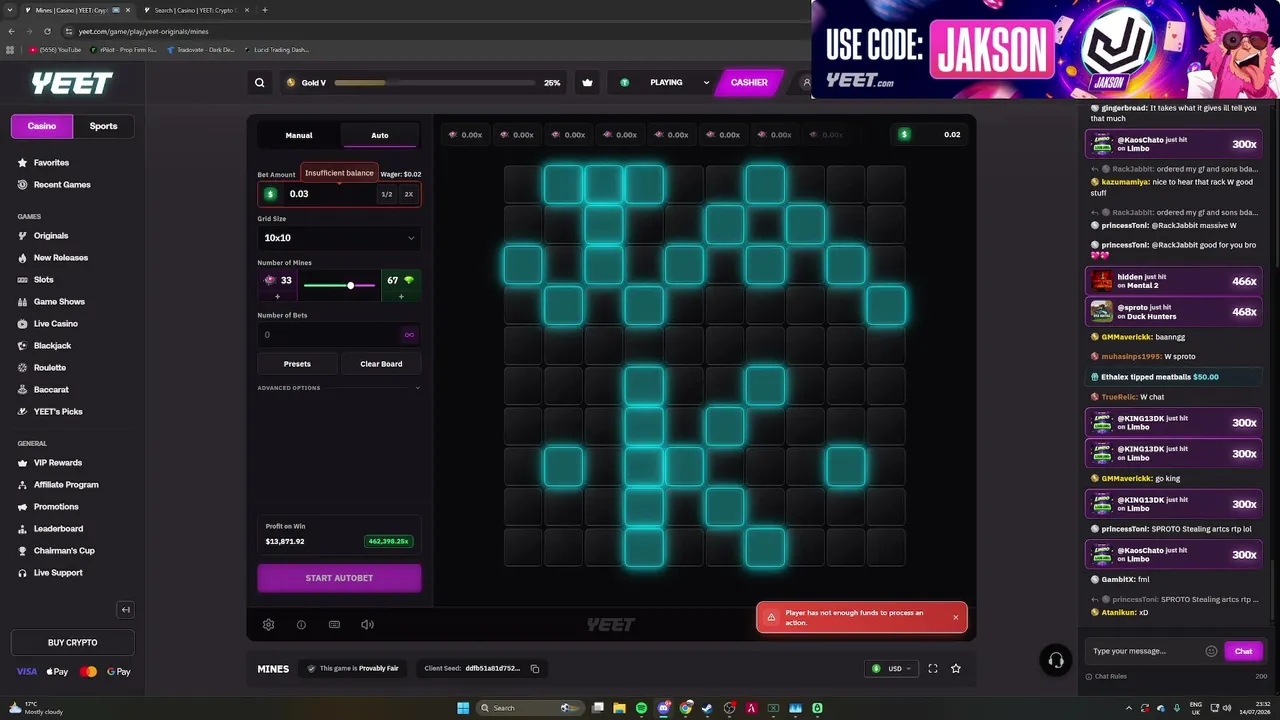 $300 raw start !YEET