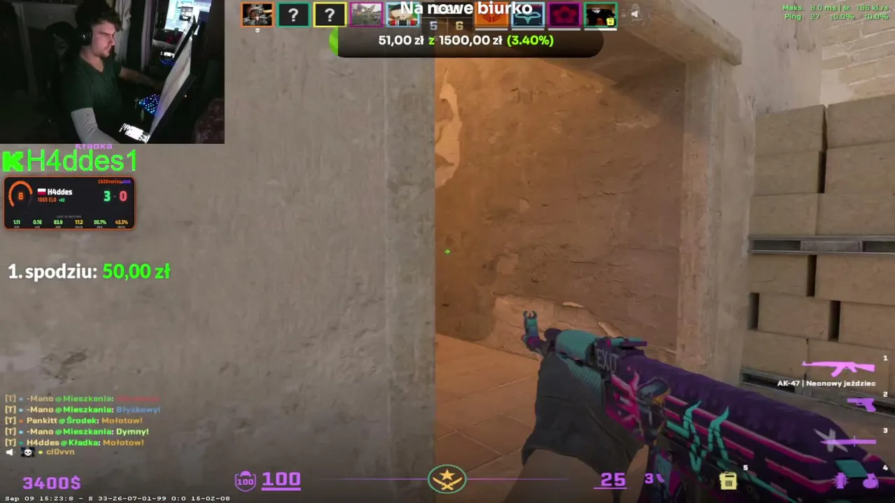 Odklejony ten Faceit