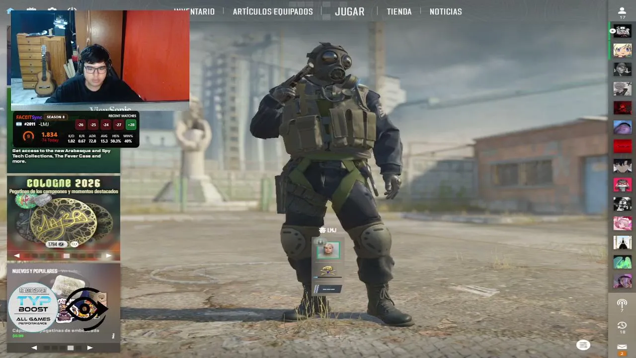 VOLVIENDO A TOCAR LVL 10 EN FACEIT (20s delay) | 1/10 SUBS | !ig !ds