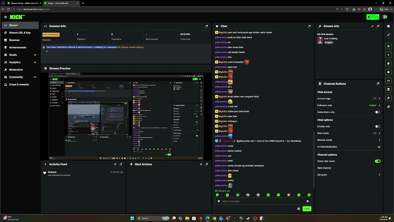 My first stream.