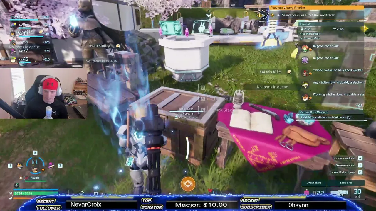 Palworld: Back on Our Server and Checking Out the New Gatling Gun