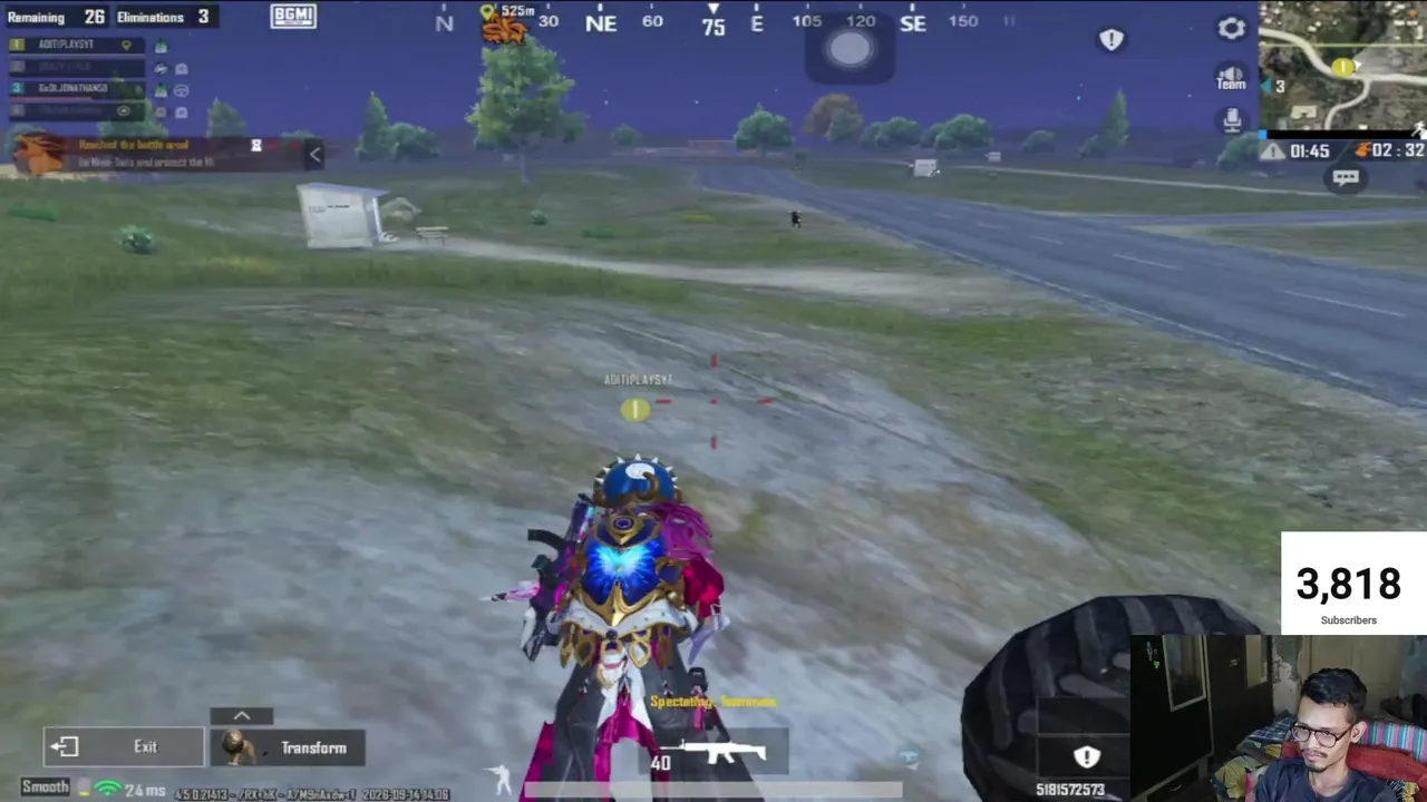 🔴BGMI NEW MODE 4.5 UPDATE🔥 |GUJRATI BGMI  WITH @CRAZYLIVE9  | Facecam | Team Code BGMI LIVE 🔴