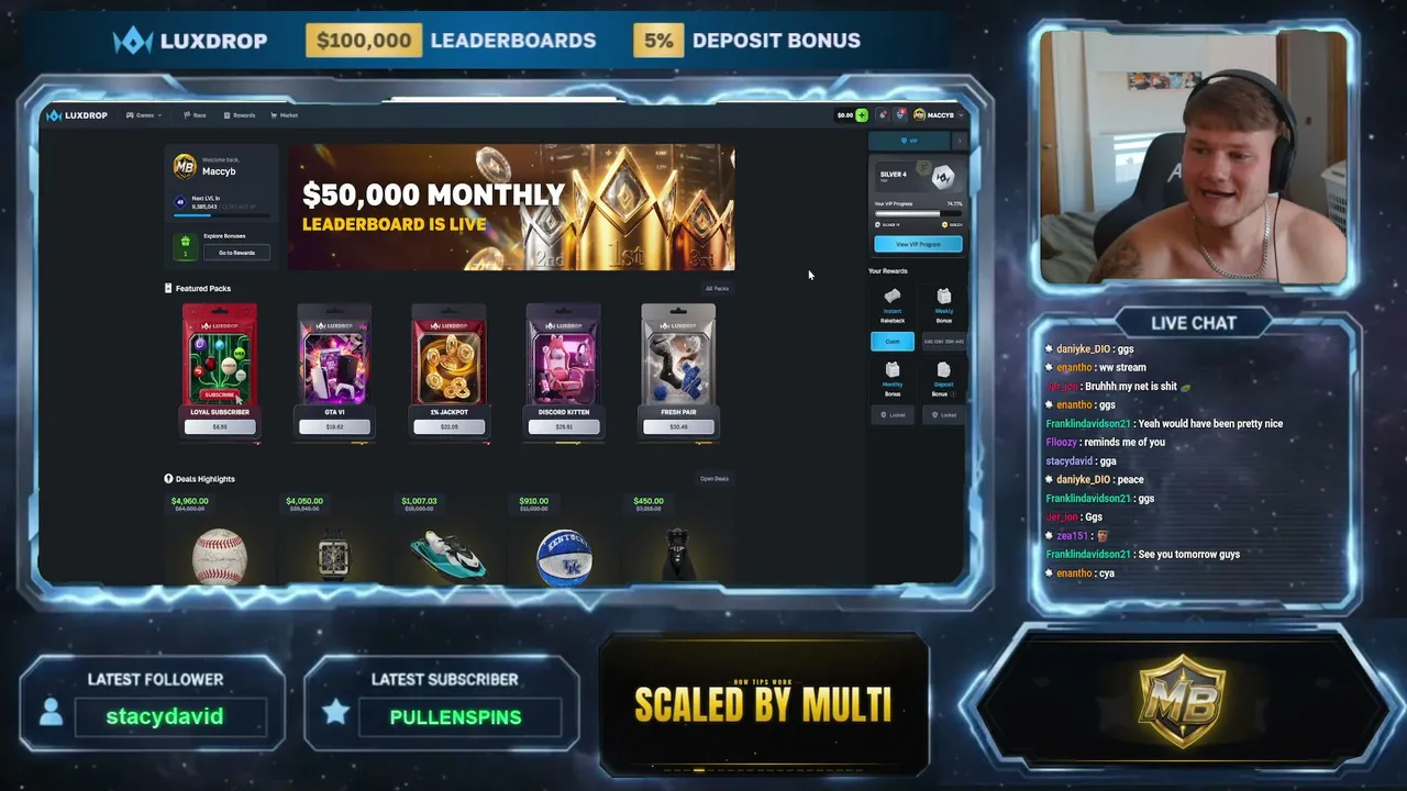 GAMBLE AND CHAT / !SR !gamba !luxdrop !discord !website