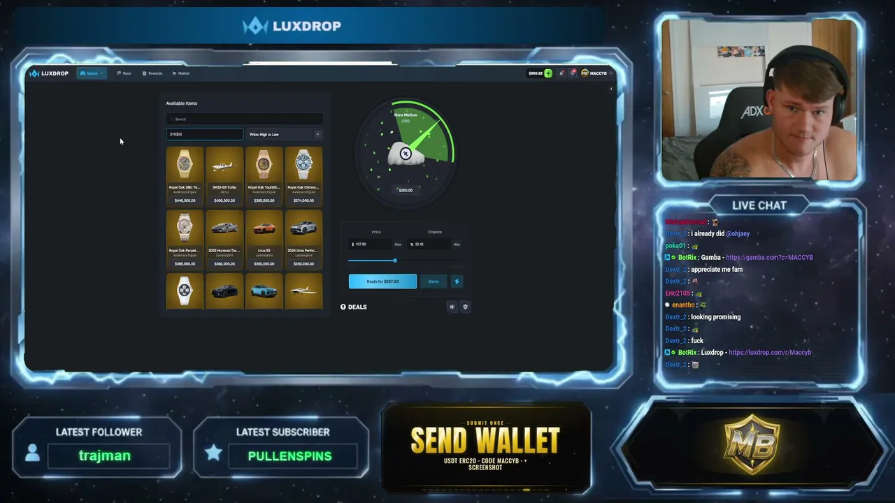 GAMBLE AND CHAT / !SR !gamba !luxdrop !discord !website