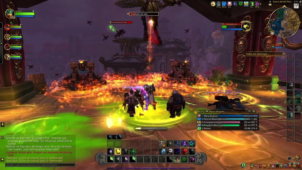 Probando warfireck en kick jugando World of Warcraft
