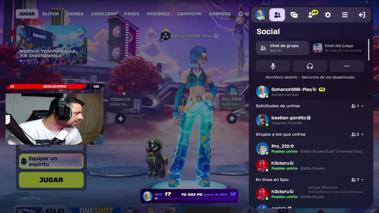 LO DE AYER NUEVA ACTUALIZACION JUGANDO FORTNITE  Capítulo 7 - Temporada 4 #directo #espanol