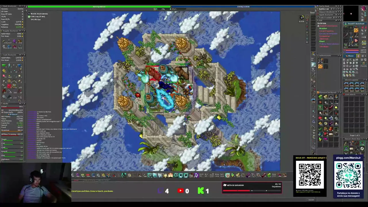 {DEUSOT} {+18} 🔥 AO VIVO | DEUS OT ⚔️ Boss Up + Tasks da Fenda | Loot, XP e Resenha!  PARCERIA : https://junjeycoins.com/?ref=marciojrsouza
