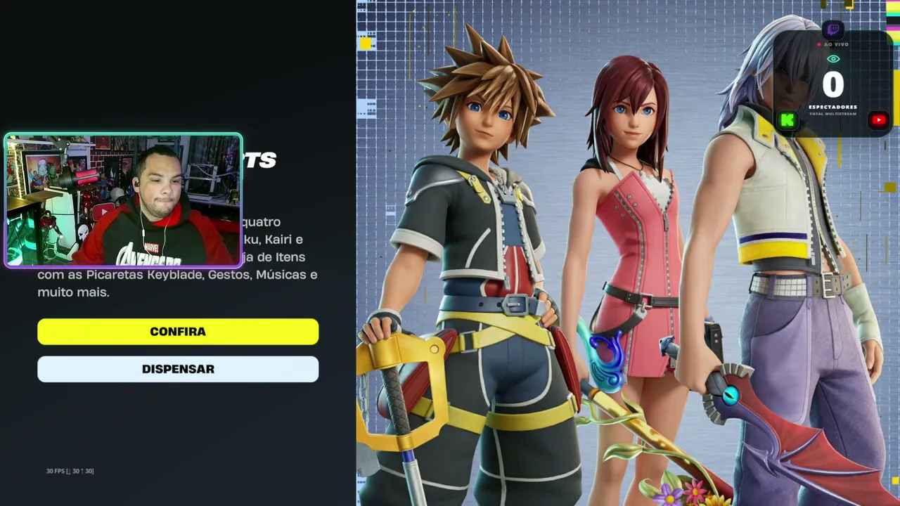 🌵AO VIVO🌵🚨 🌵AO VIVO🌵FORTNITE - KINGDOM HEARTS + NOVOS SPRITES!