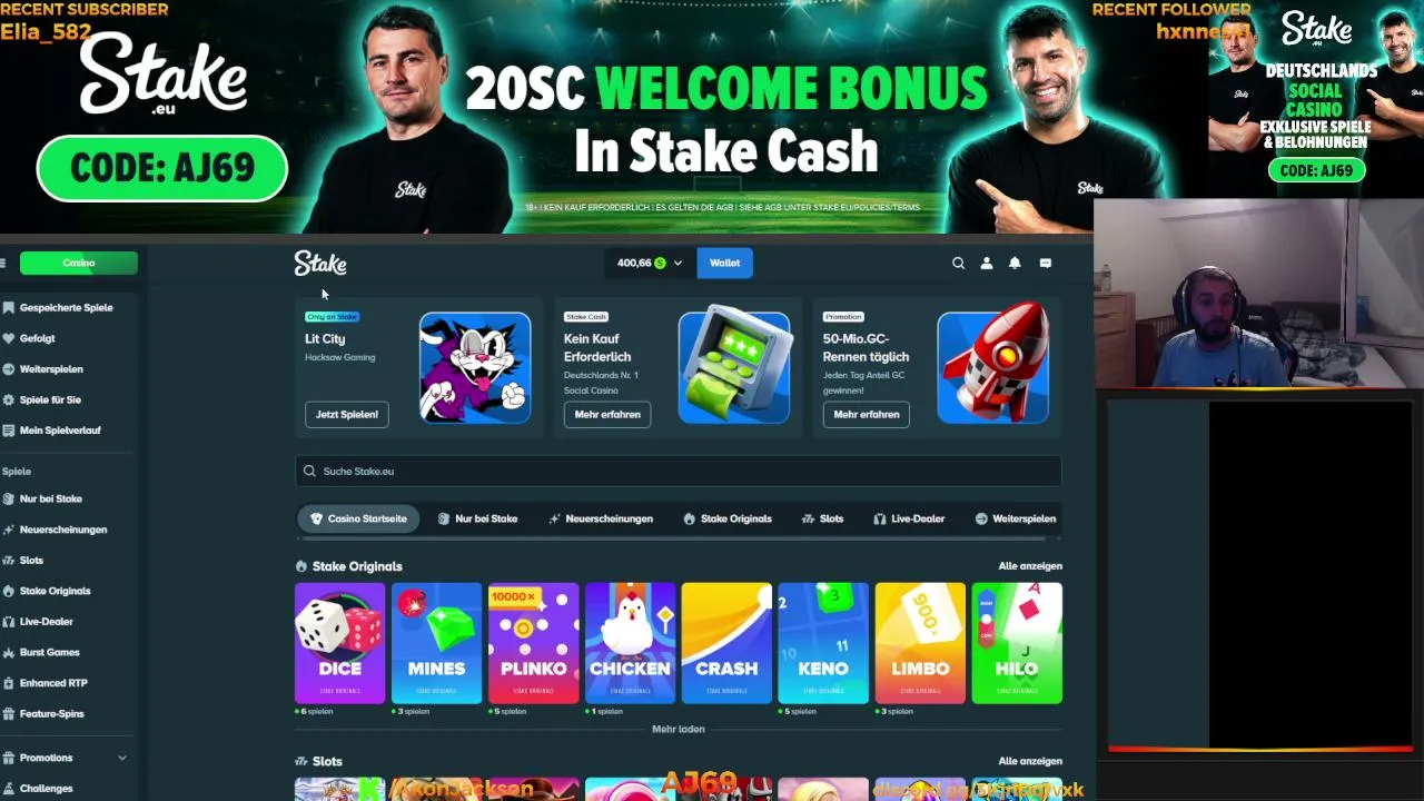 STAKE.EU We are Playing on stake.eu guys new partner 500$ start! !STAKE PROMOCODE: AJ69