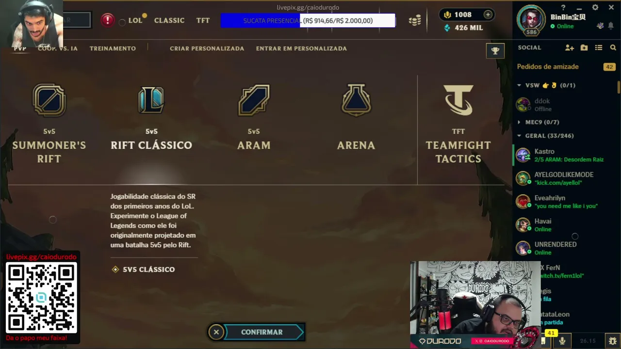 JOGOS VARIADOS VAMOS PRA SP? IRL? SUCANAGEM? !pix