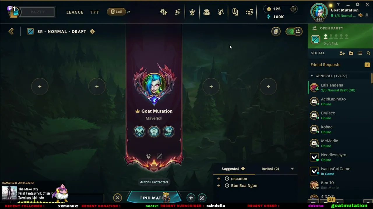 Allflame league start and chill