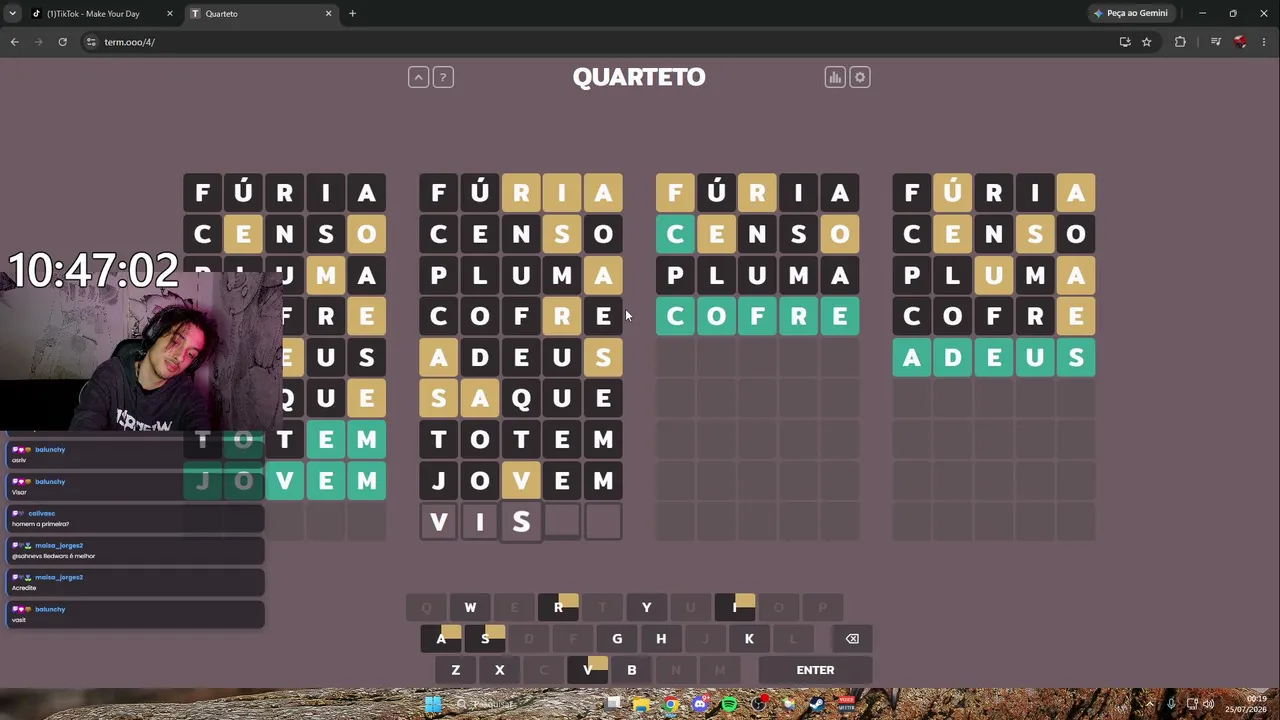 Dia 25 de Subathon. hoje a gente so ta existindo | !ct !social !wp