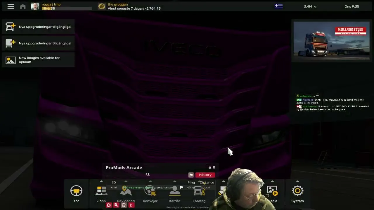 Vi spelar Euro Truck Simulator 2 kör från Aten till Kalamata (Grekland)