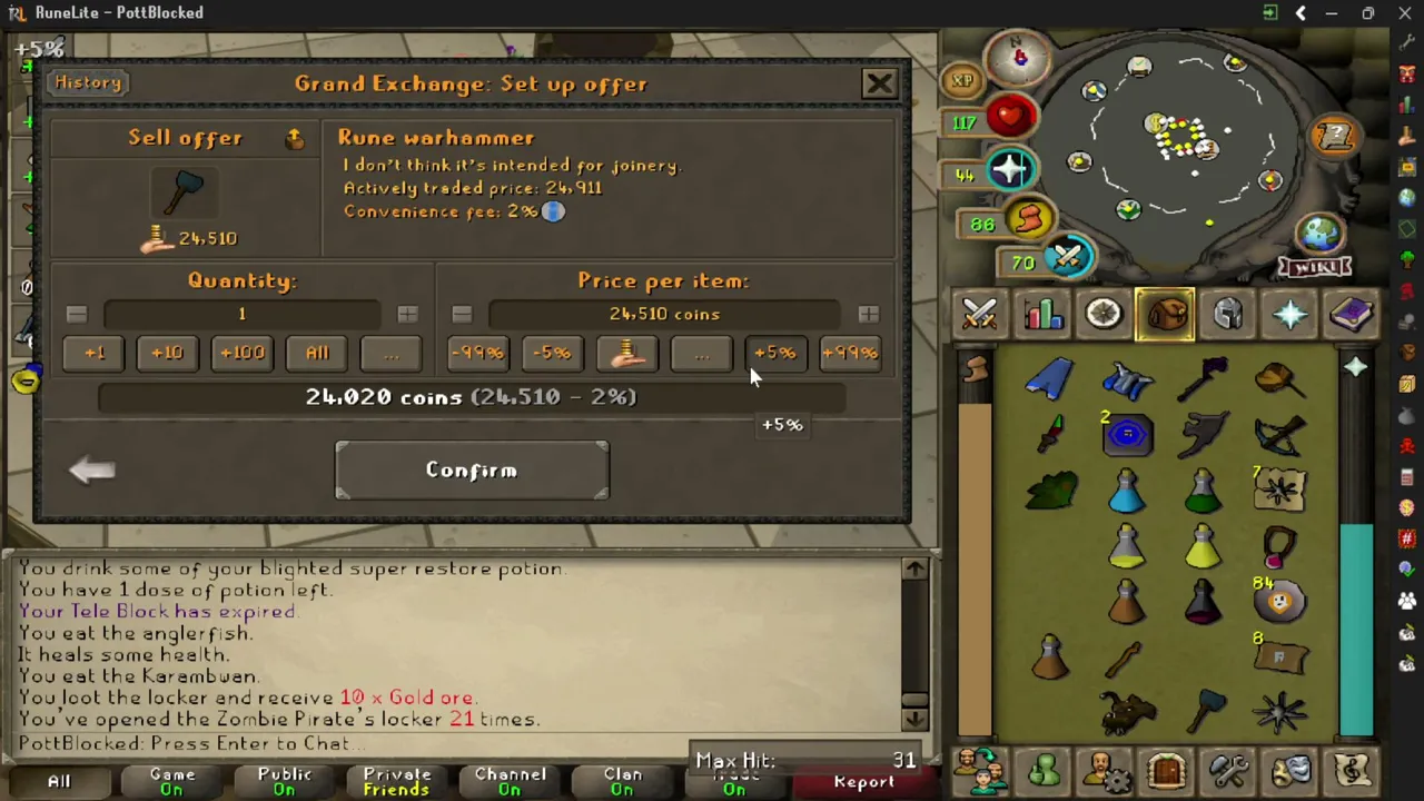 Dharok's PKing until I pot-block myself 💀