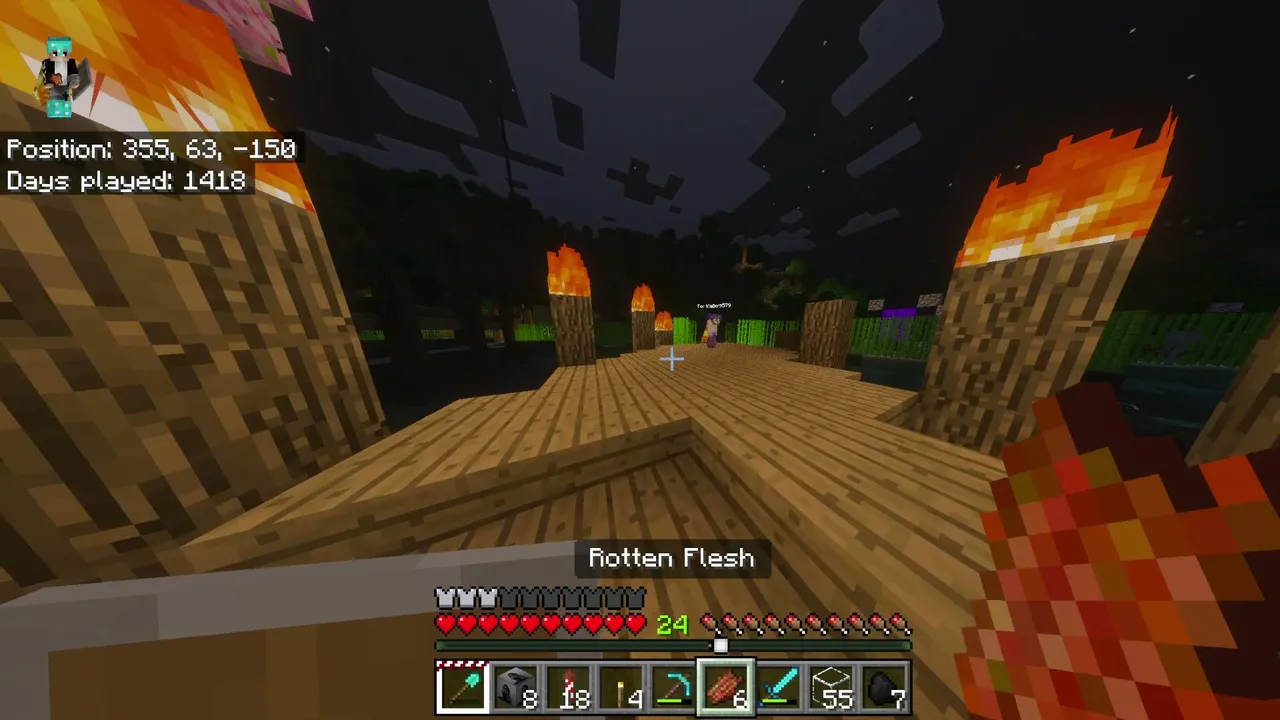 minecraft survival mode and & just chatting
