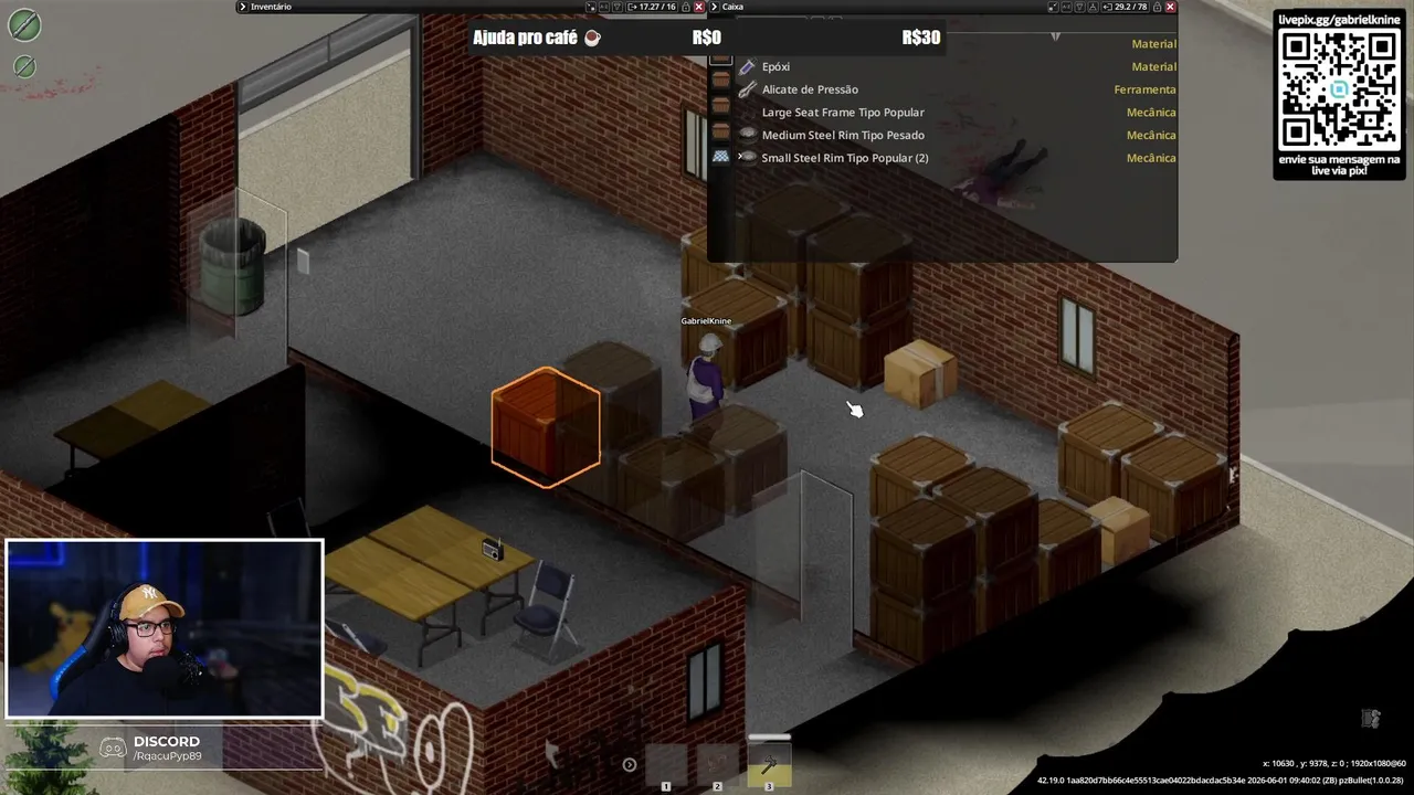 ESTILO DAYZ?! Project Zomboid Multiplayer 🔴LIVE !pix !regras !discord