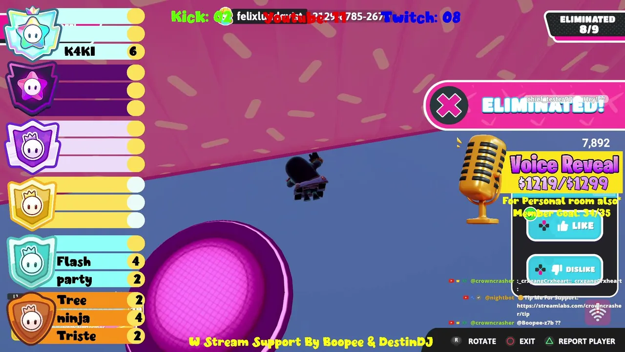 FALLGUYS CUSTOMS WITH VIEWERS! 
(usecode CROWNCRASHER)