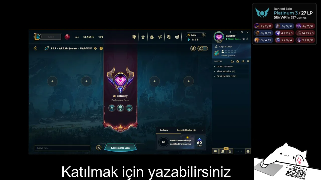 Maçlara Katılmak İçin Yazabilirsiniz - Chill Rank ve Şamata