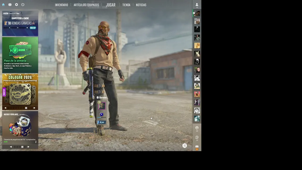 jugando cs hasta llegar a 25k