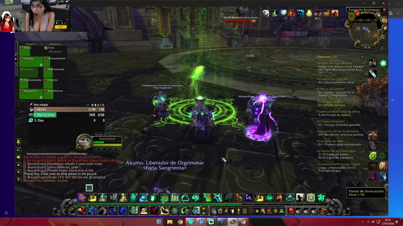 Jugando wow firestor y el oficial clasic pandaria