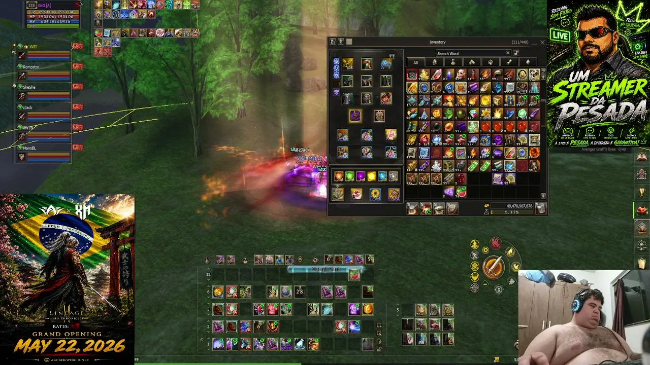 [Arcane World x XM  'Sakura] Um Streamer da Pesada 
que xtudo que x bacon vem ver gordinho balanca os peitos