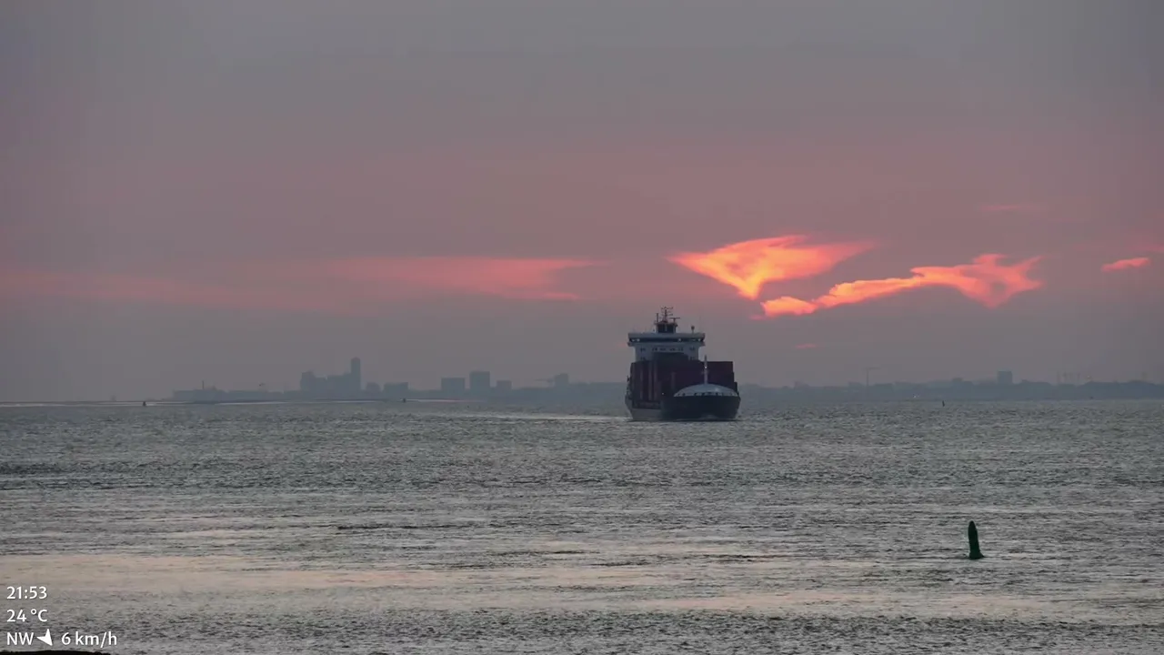 🚢 Sunset ship spotting at Westerschelde, NL