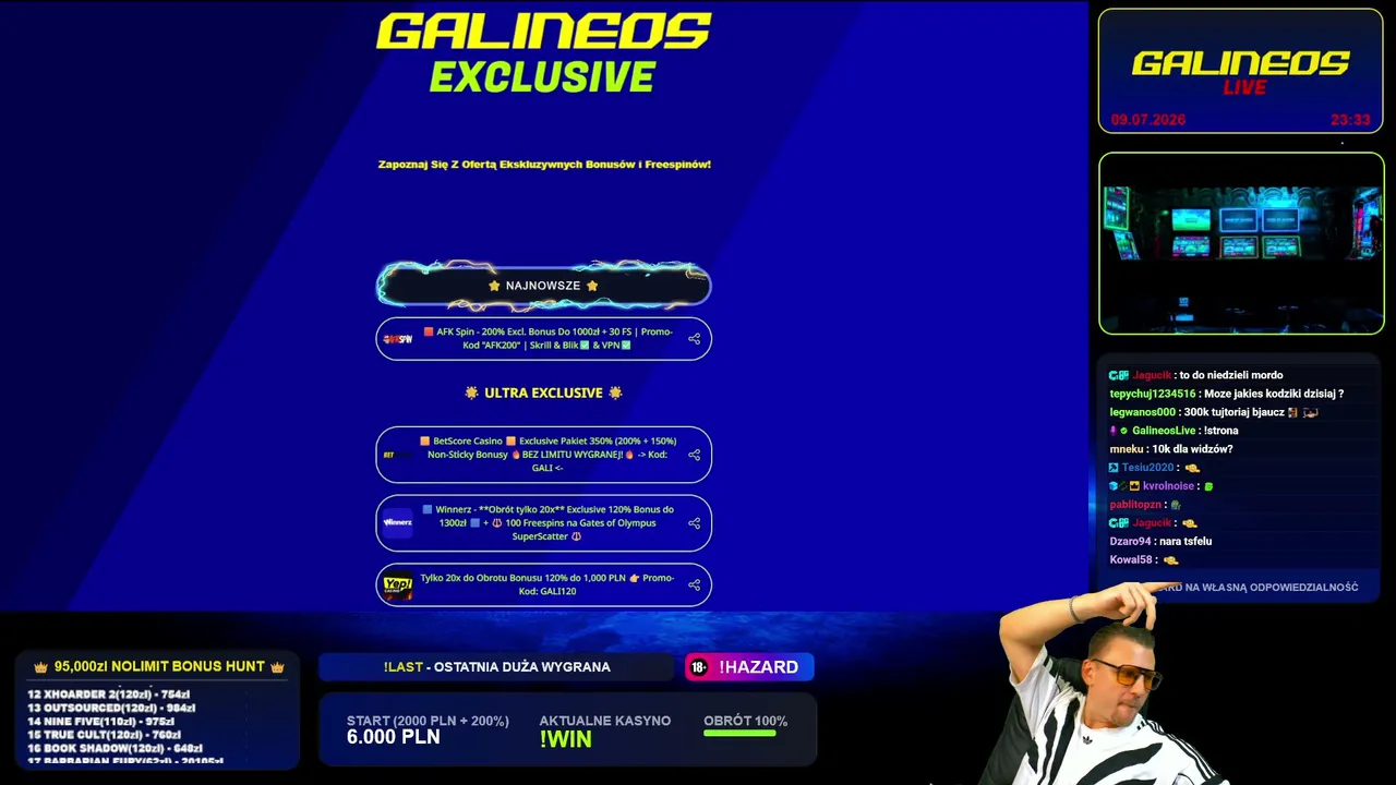 👑240,000zl !!! ---> !LAST 🟢WIELKI OPENING🟢 95,000zl NOLIMIT BONUS HUNT 👑 🎁 MOCNE EXCLUSIVE BONUSY: ++ www.GALINEOS.com ++