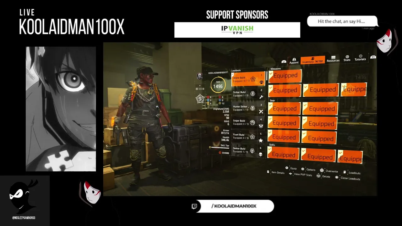 🔴LIVE Tom Clancy's The Division 2: Live KOOLAIDMAN100X The Grind Never Ends