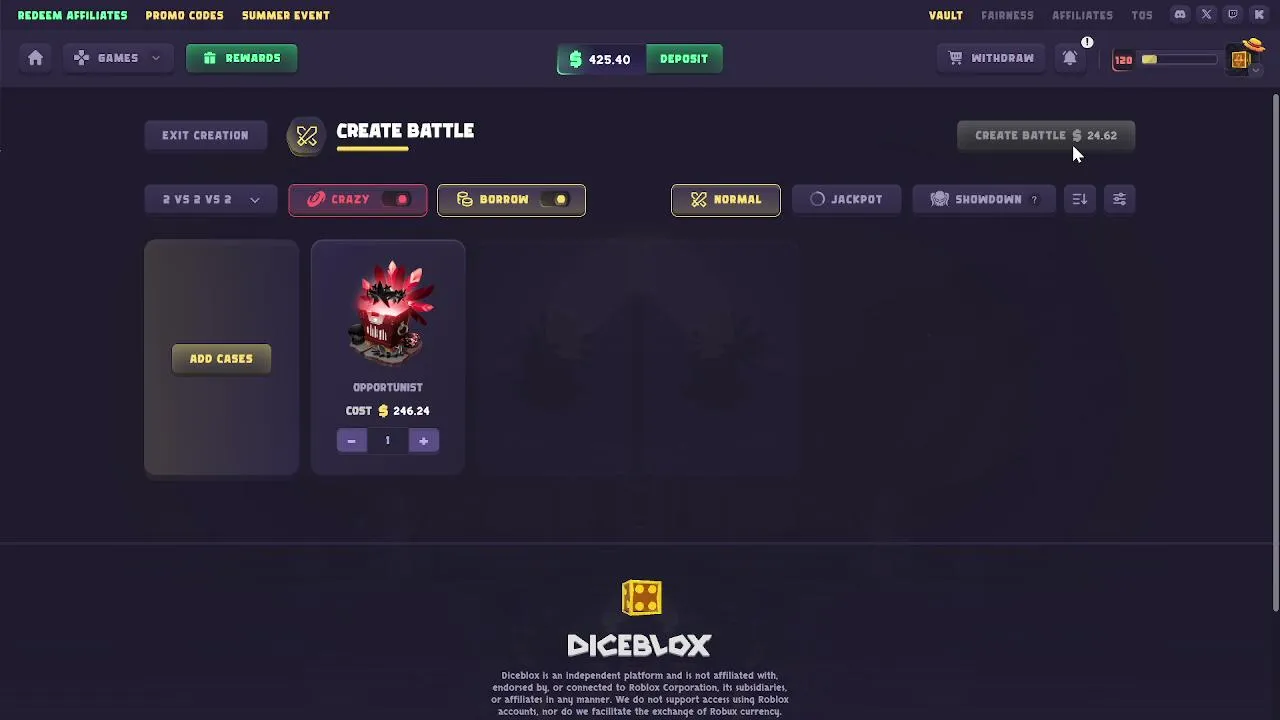 Live gambling! !diceblox !packygg