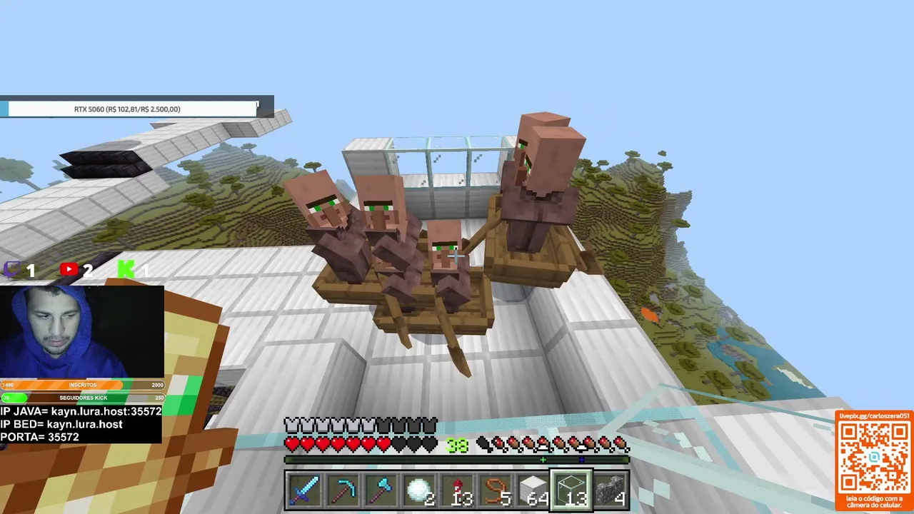 MINECRAFT AO VIVO! COM OS SEGUIDORES...