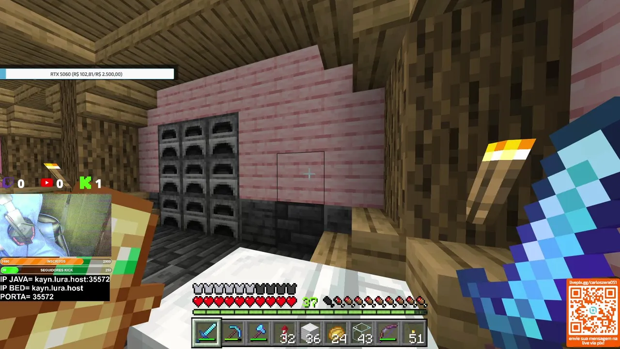 MINECRAFT AO VIVO! COM OS SEGUIDORES...