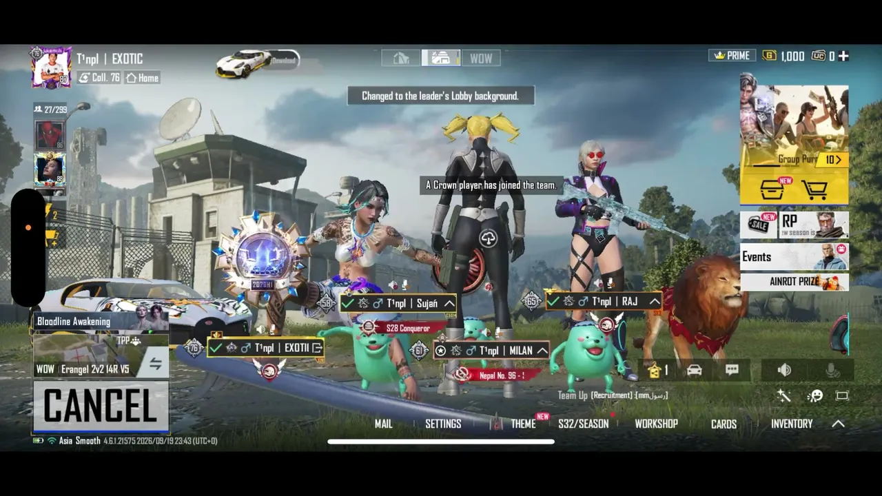 league