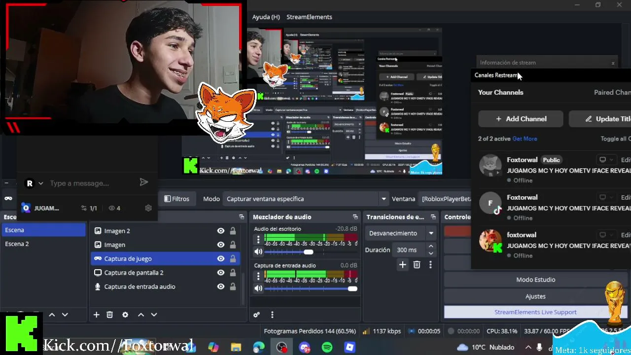 JUGAMOS ROBLOX Y DESPUES OMETV !FACE REVEAL!