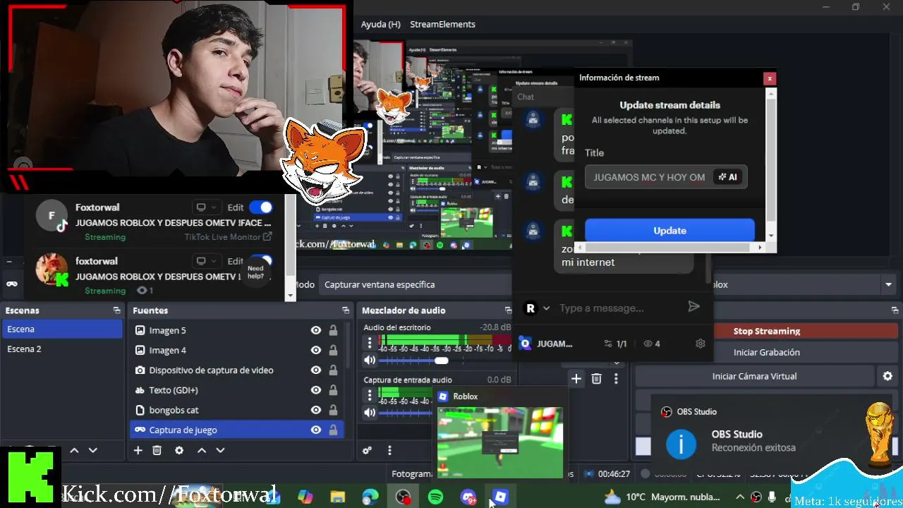 JUGAMOS ROBLOX Y DESPUES OMETV !FACE REVEAL!