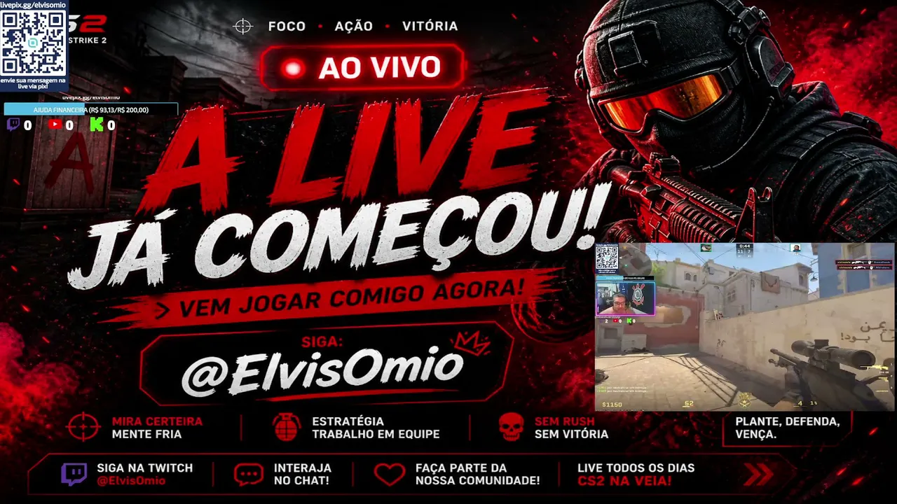 🟢 ElvisOmio de  cs2 :  ! Livepix ! discord !instagram