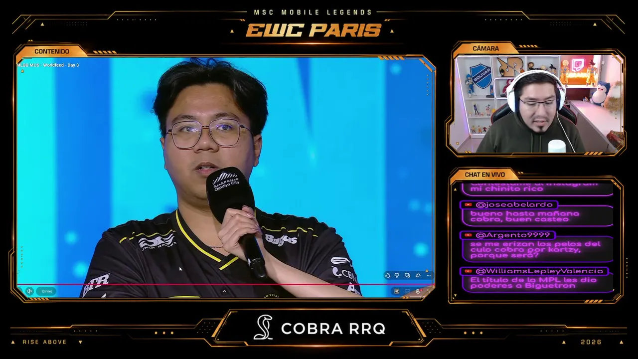 EWC 2026 – MLBB MSC – ¡2 CLASIFICAN Y 2 SE VAN! | Día 3 EN VIVO con Cobra